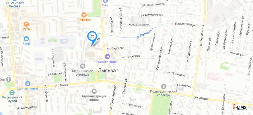 Магазин на карте Лысьвы